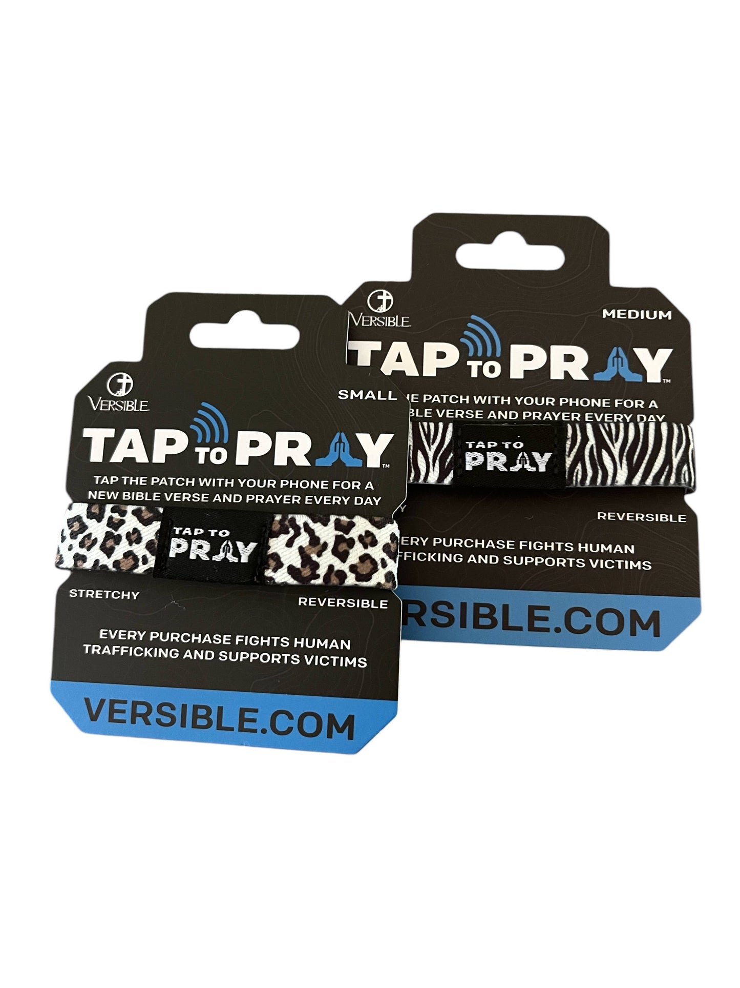Tap To Pray Wristbands: Safari Zebra