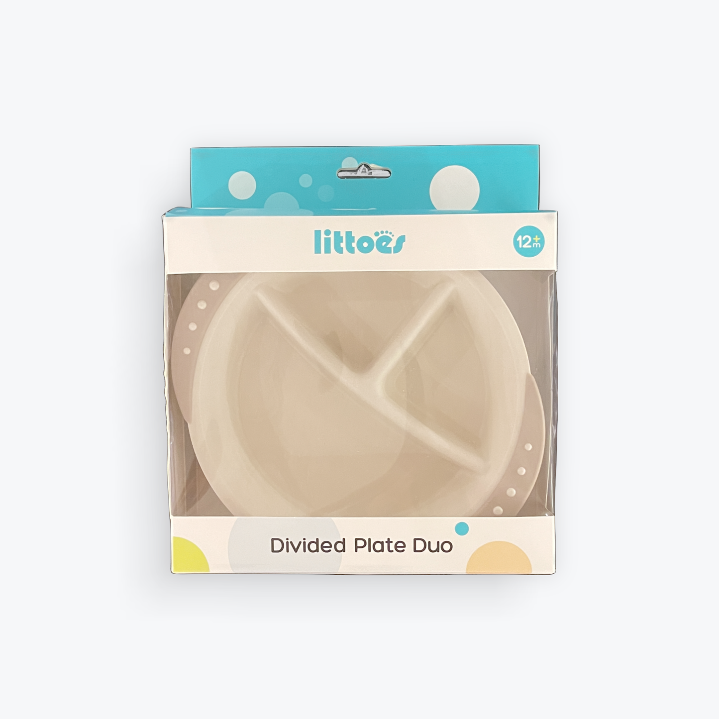 Kid's Divided Plate Duo beige - New Packaging