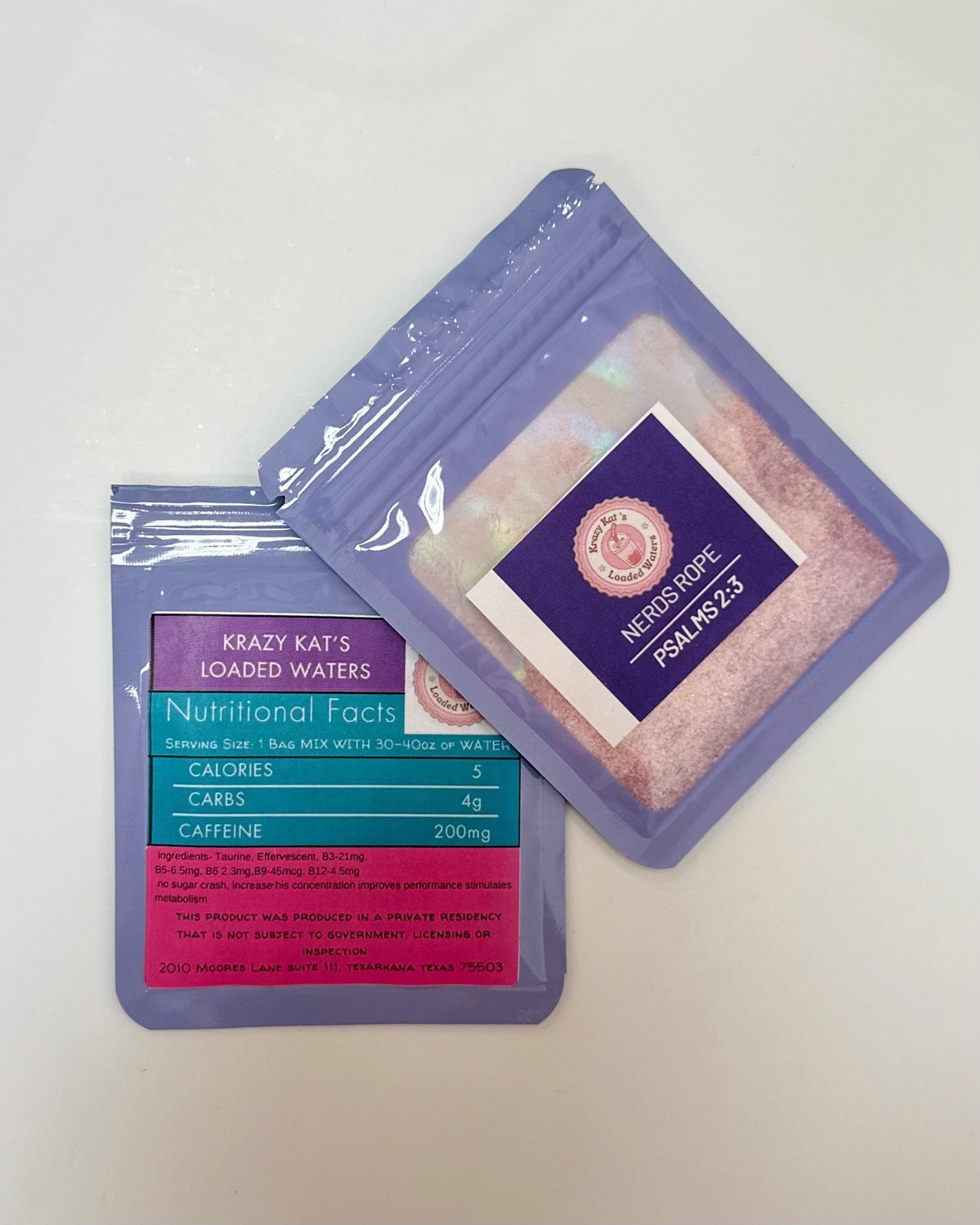 Caffeine Loaded Water Packets