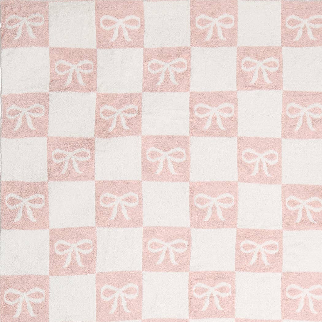 Checkered Ribbon Throw Blanket
