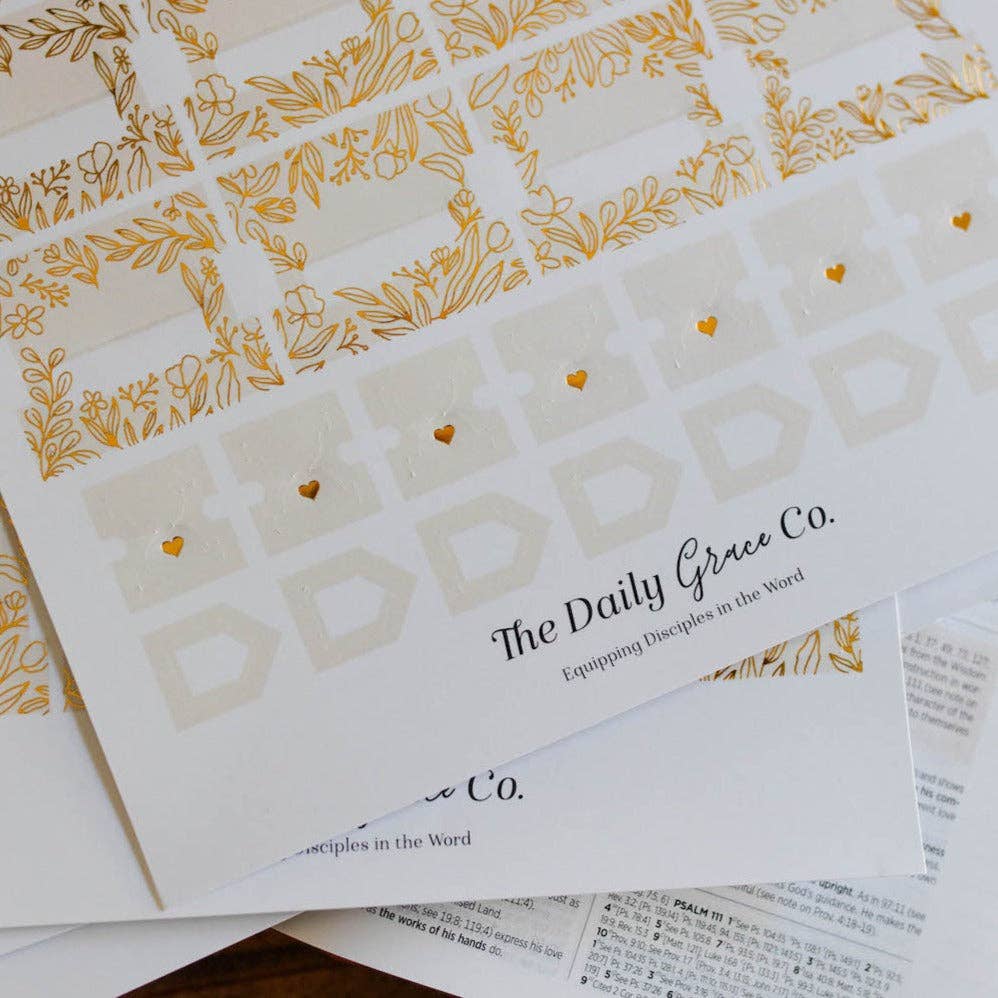 Cream & Gold Foil Bible Tabs