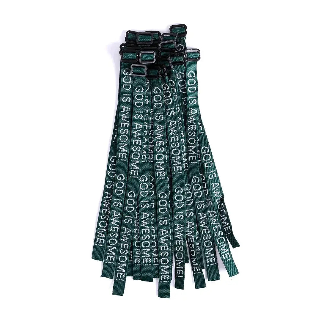 Bracelet Woven God Is Awesome Hunter Green