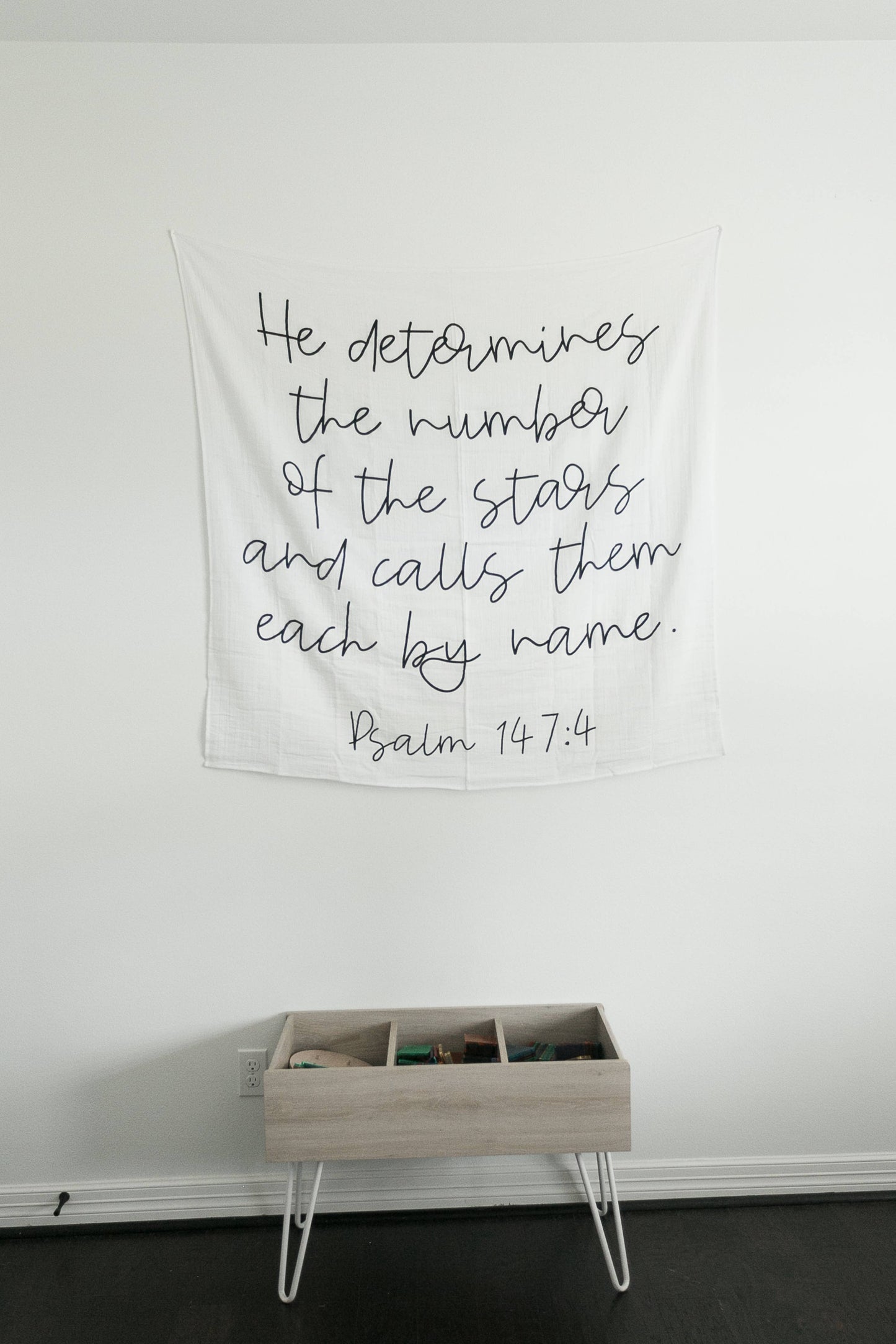 Organic Swaddle Blanket- Psalm 147:4
