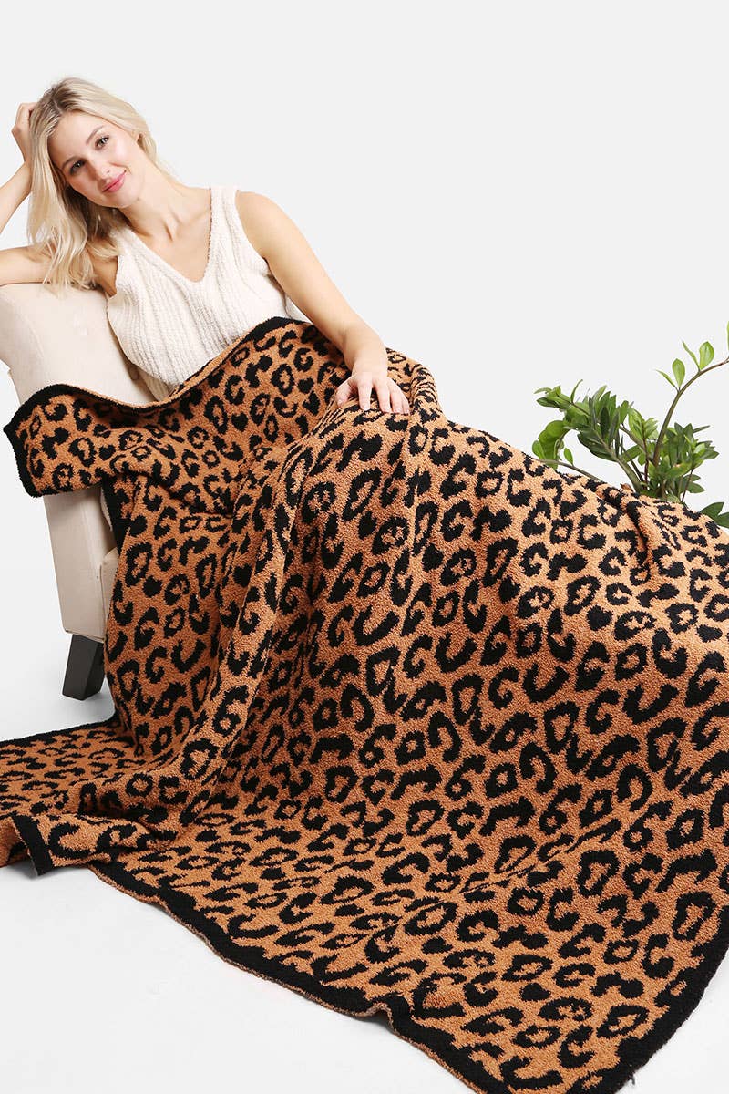 Leopard Print Throw Blanket