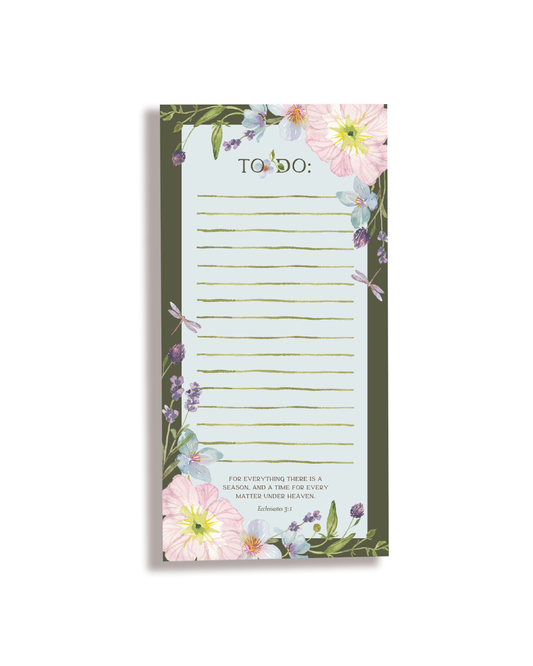 To-Do List Pad - Ecclesiastes 3:1