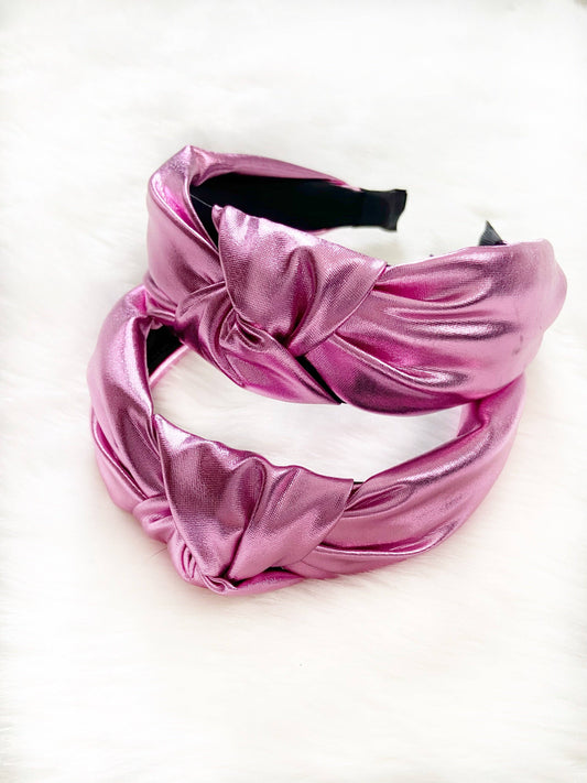 Pink Metallic Headband