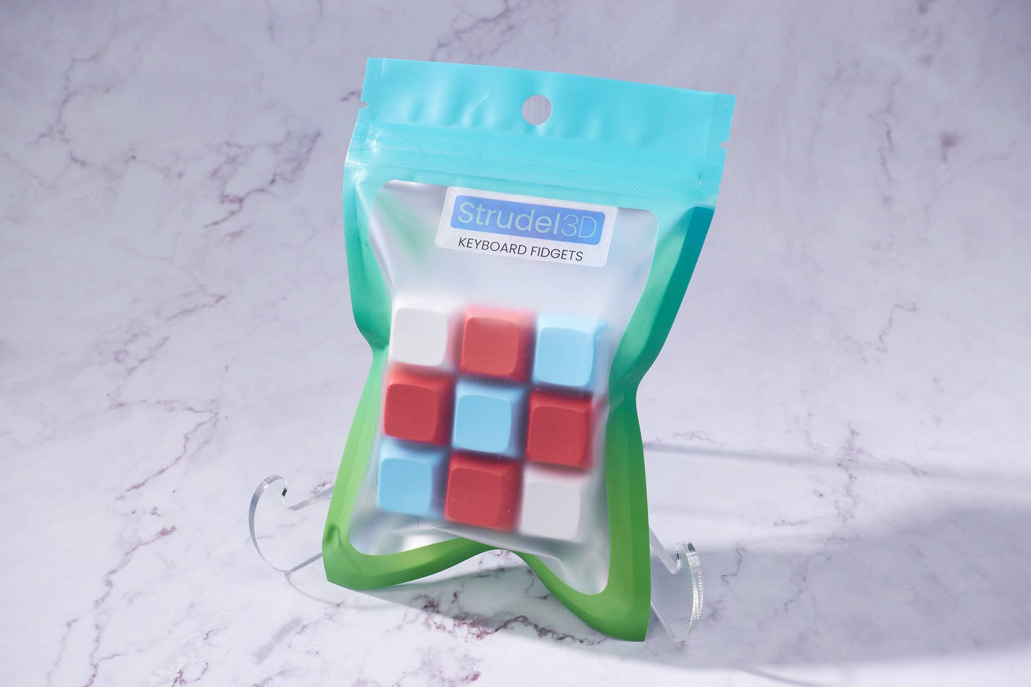 9 Key Keyboard Fidget Keychain