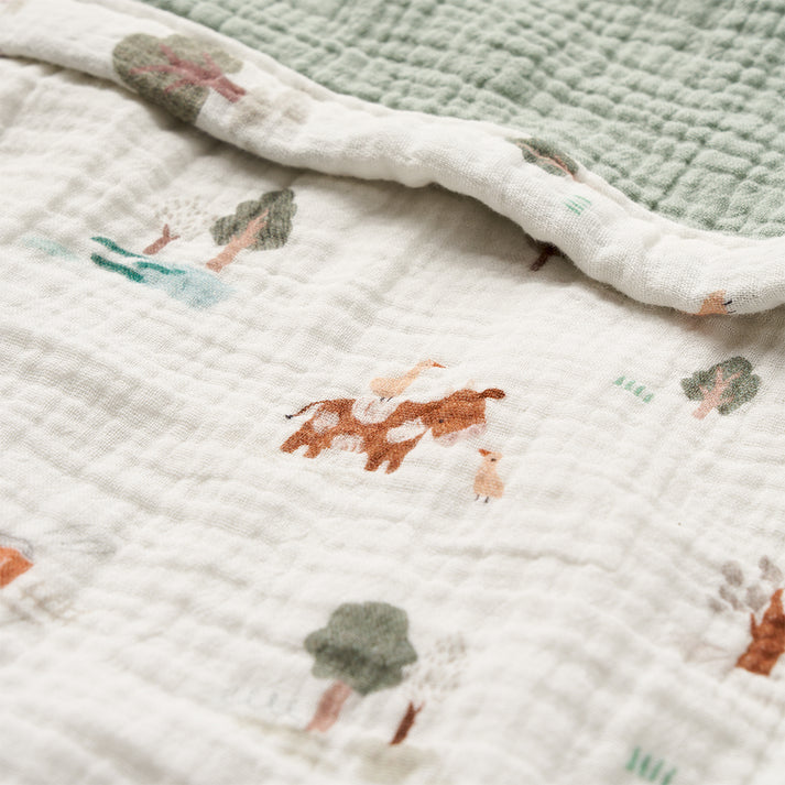 On the farm organic muslin blanket