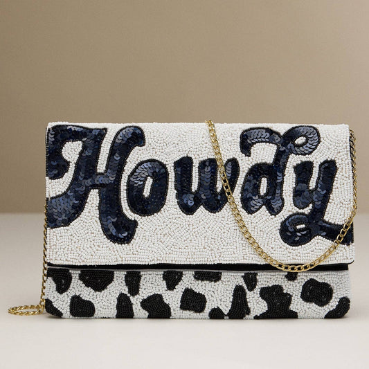 Beaded "Howdy" Western Clutch