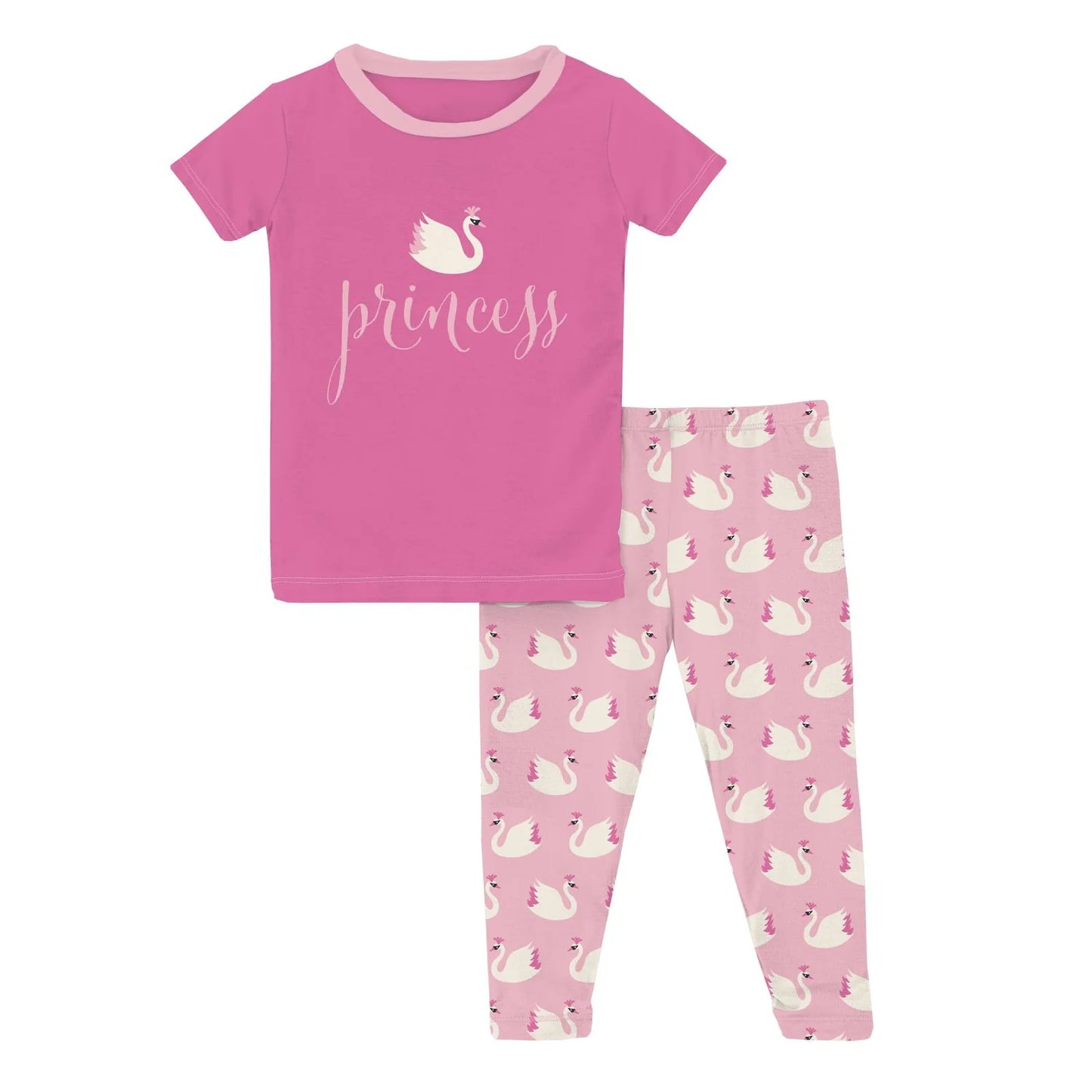 Kickee PJ Set- Cake Pop Swan Princess