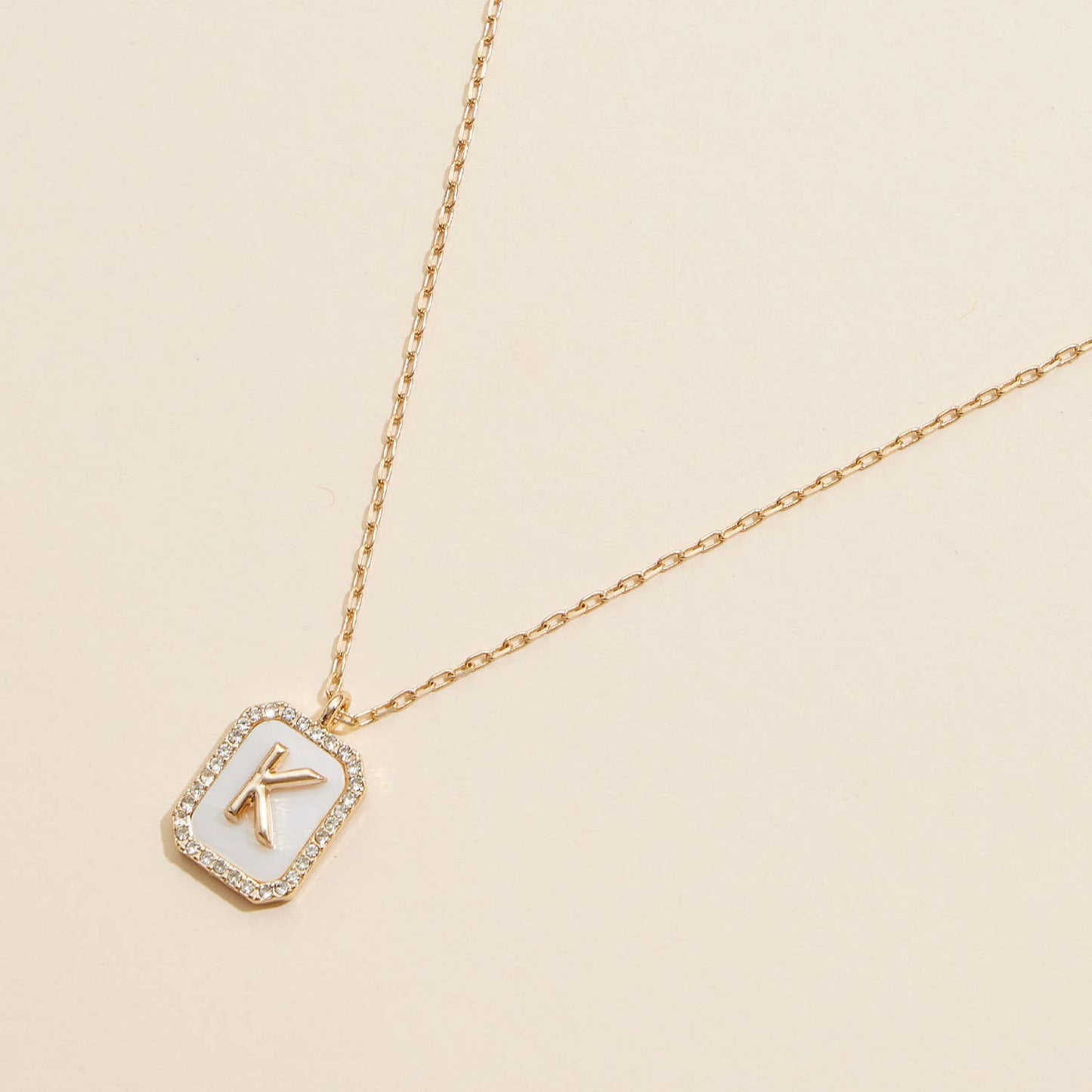 Initial Shell Charm Necklace