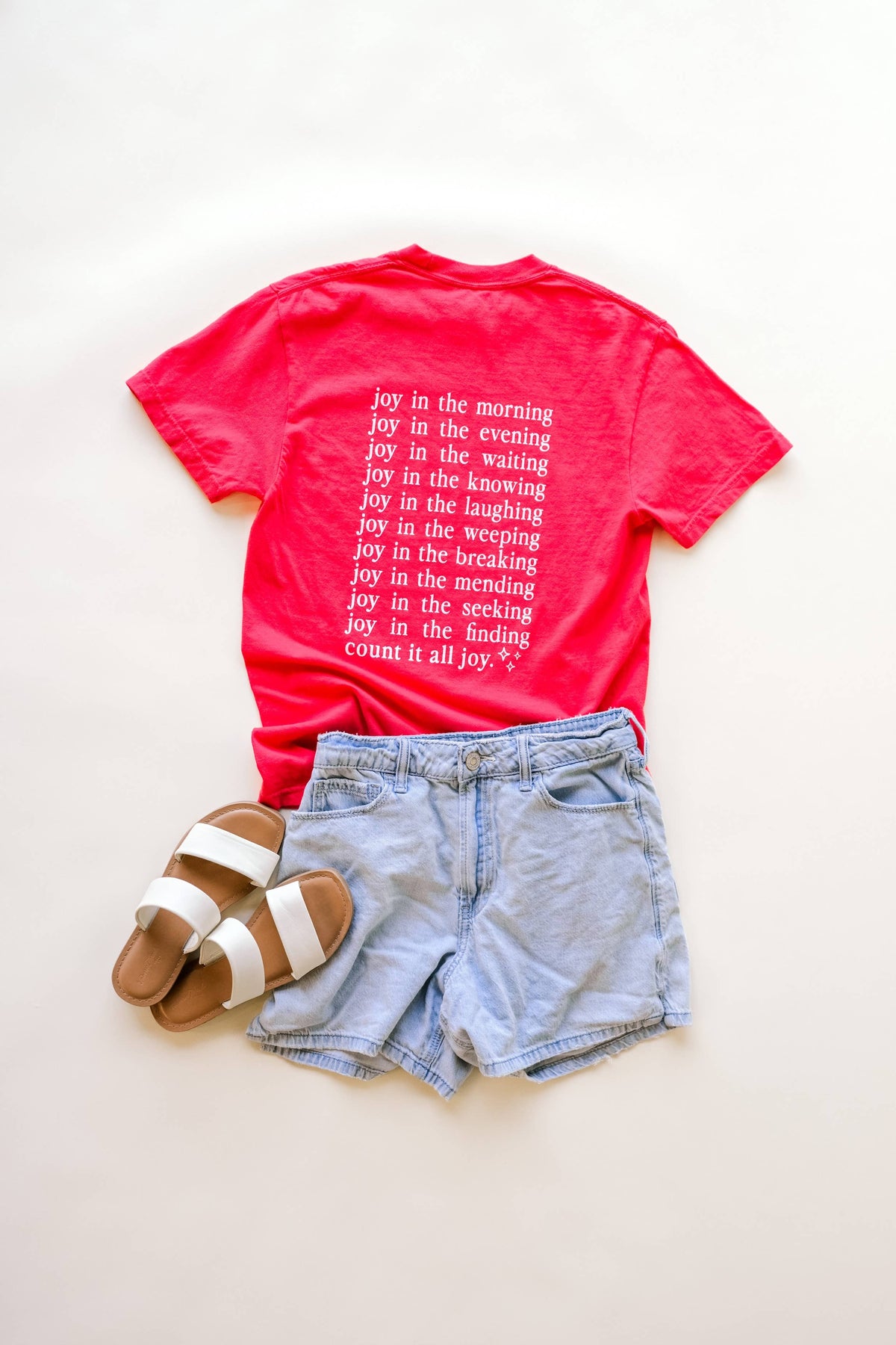 Count It All Joy Cherry Red Tee