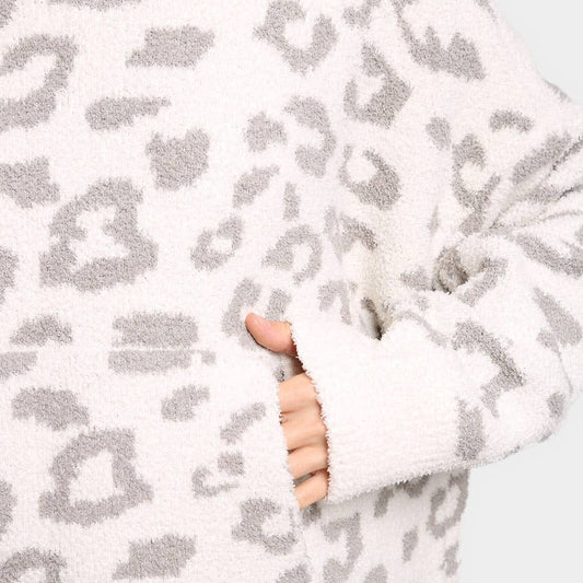 Leopard Hooded Wearable Blanket