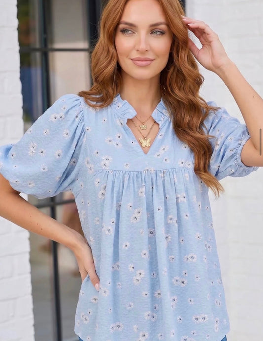Blue Flower Top