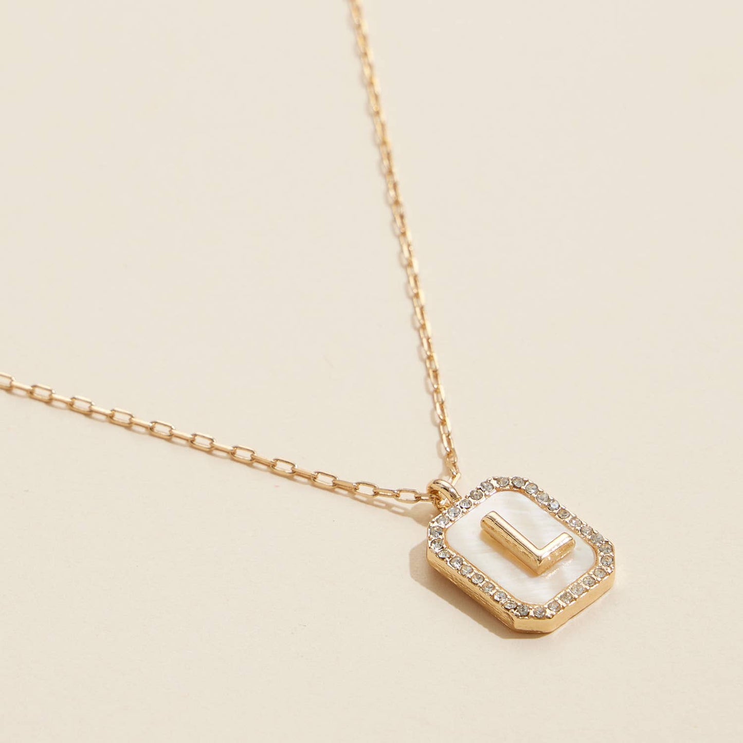 Initial Shell Charm Necklace