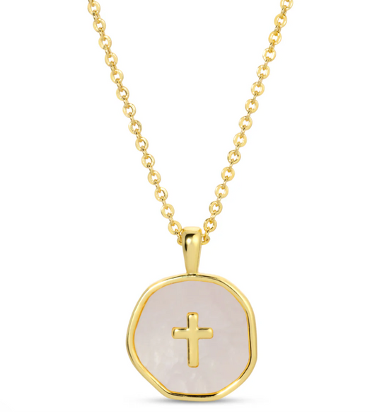 Shell Cross Pendant Necklace