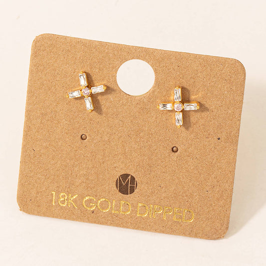 Mini Cross Stud Earrings