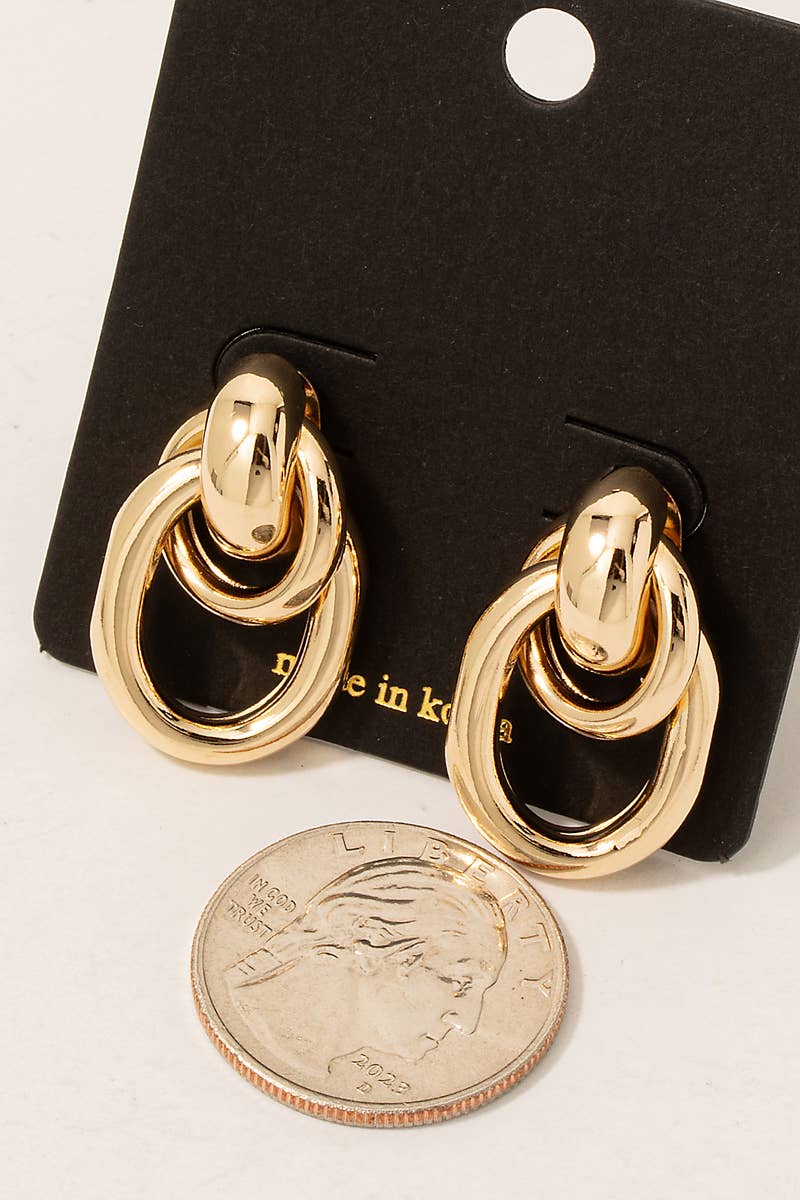 Hoop Door Knocker Earrings