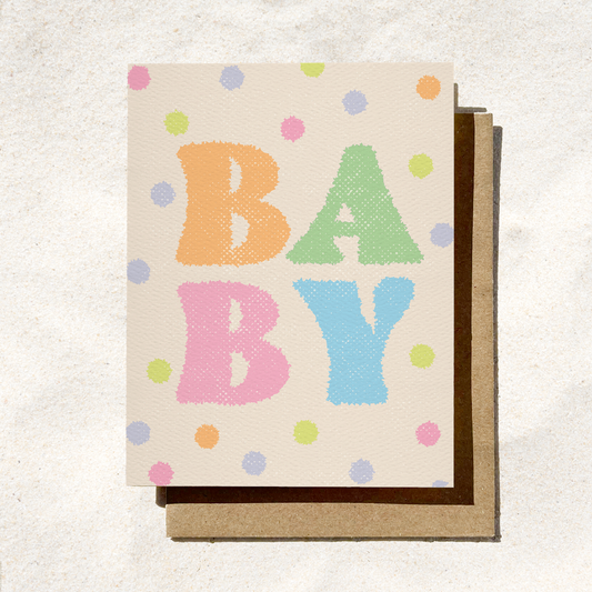 Baby Colorful Card | Bright Bold Baby Card | Spring Baby