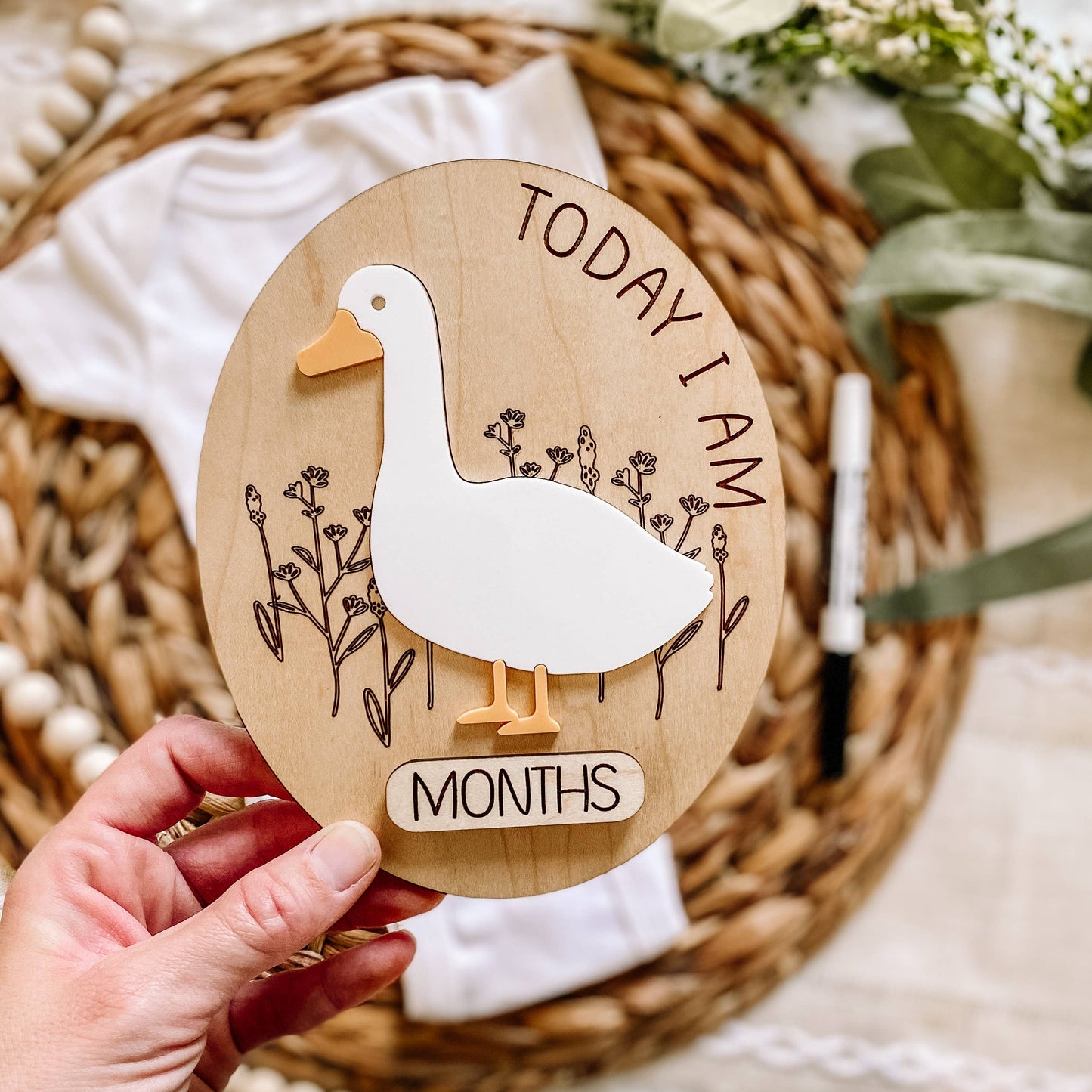 Goose Monthly Milestone Sign