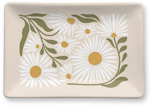 PORCELAIN TRAY FLOWER MARKET DAISY