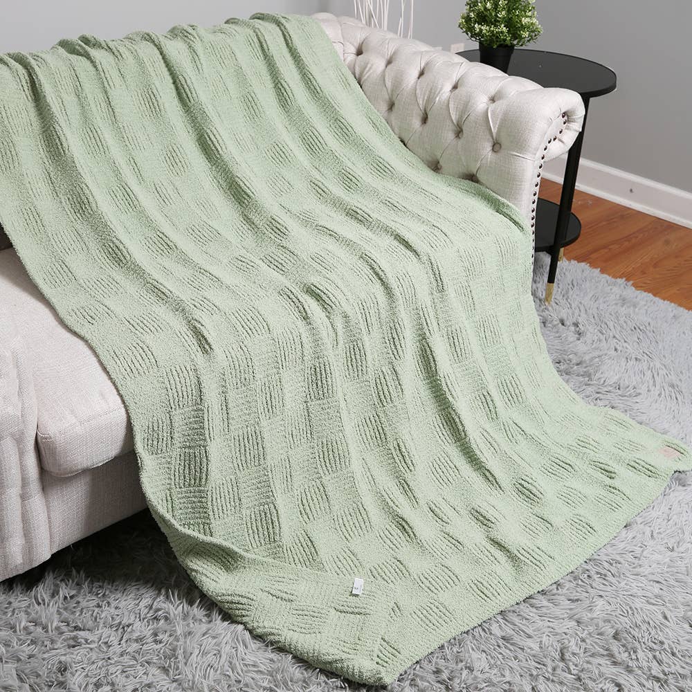 Solid Knit Throw Blanket