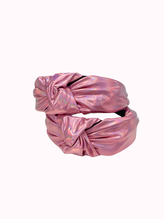 Pink Holographic Metallic Headband