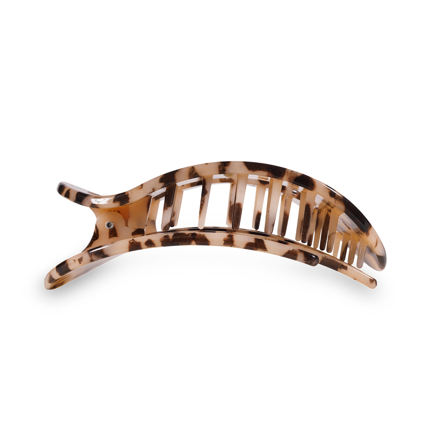 Round Large Blonde Tortoise Flat Hair Clip