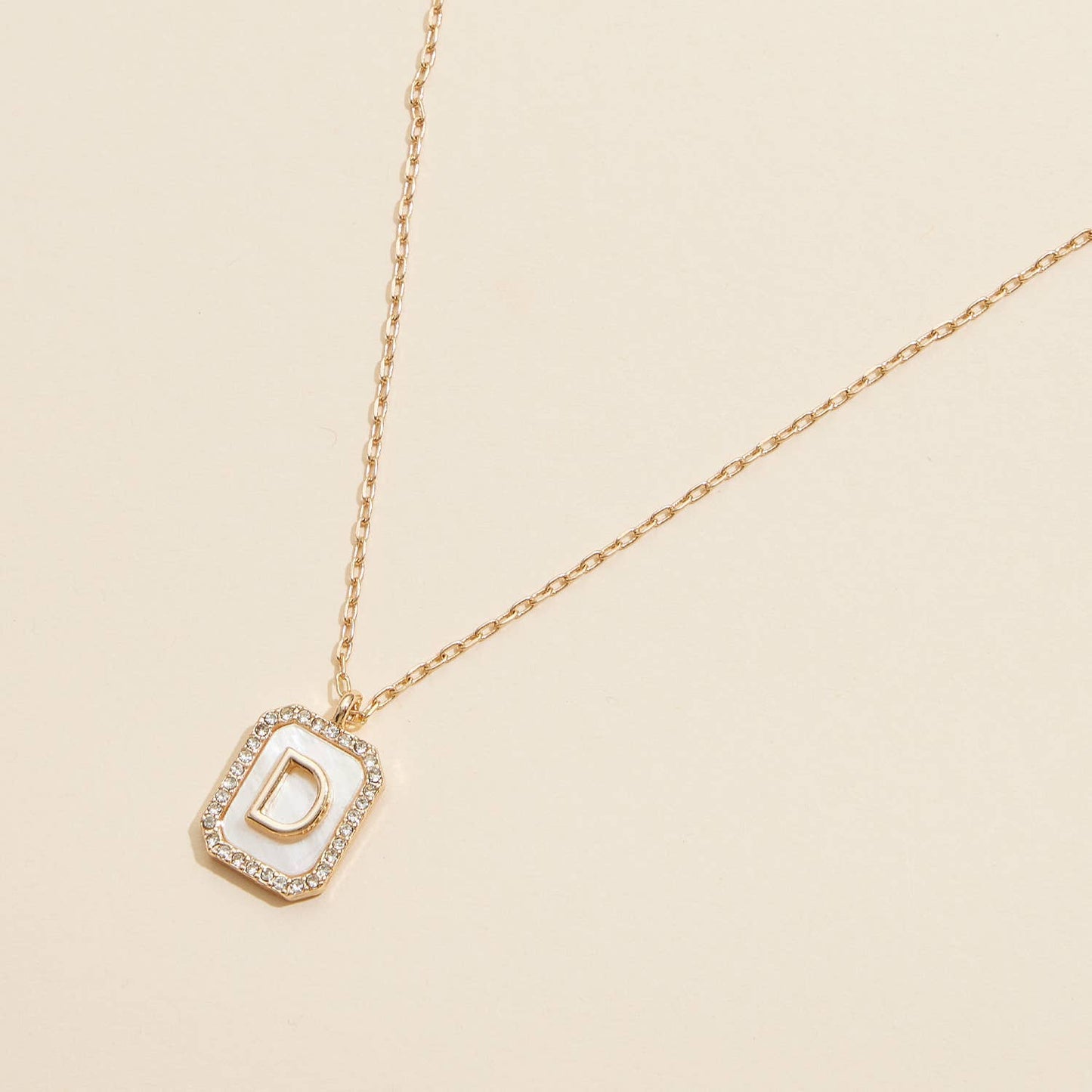 Initial Shell Charm Necklace