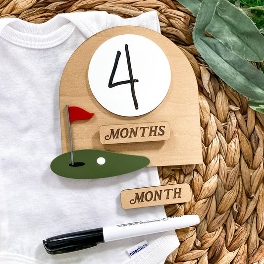 Monthly Milestone Golf Sign