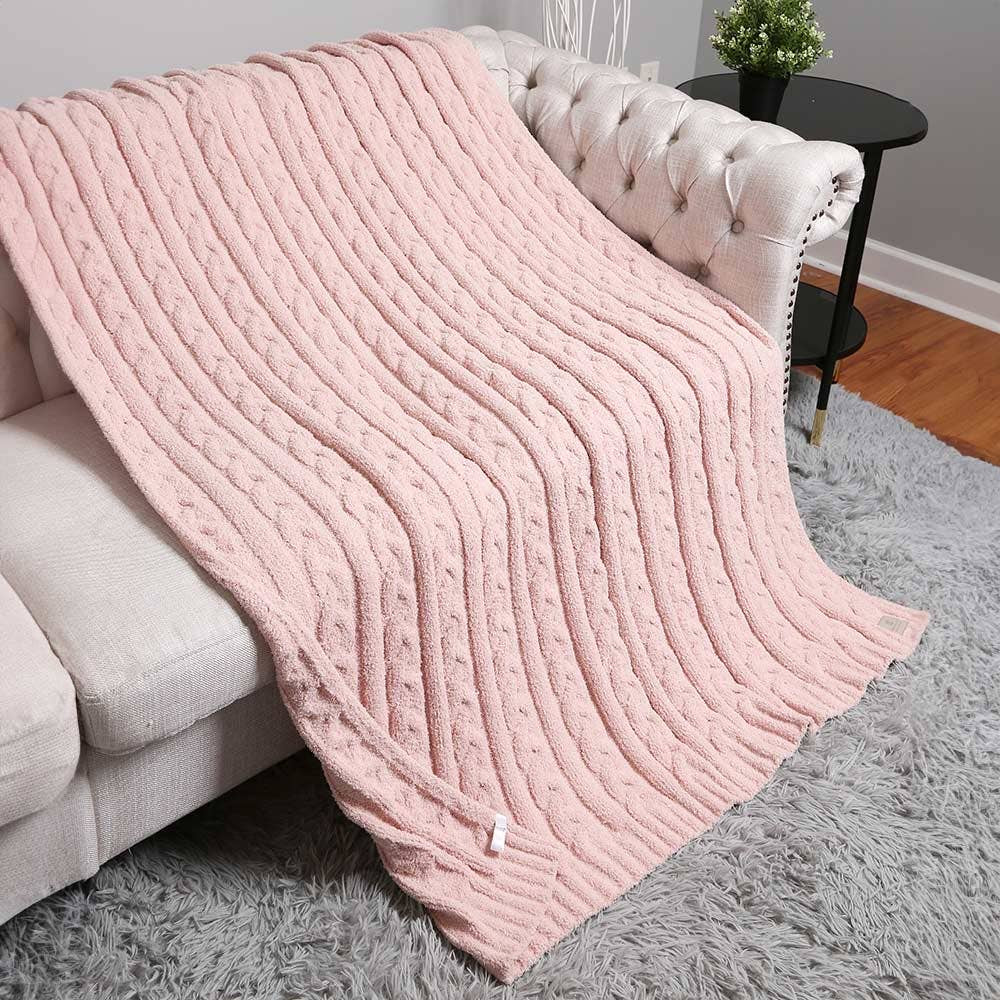 Solid Knit Throw Blanket