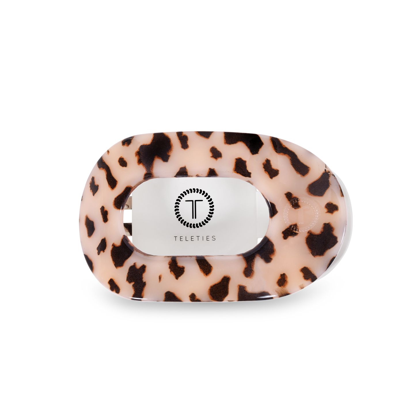Round Medium Blonde Tortoise Flat Hair Clip