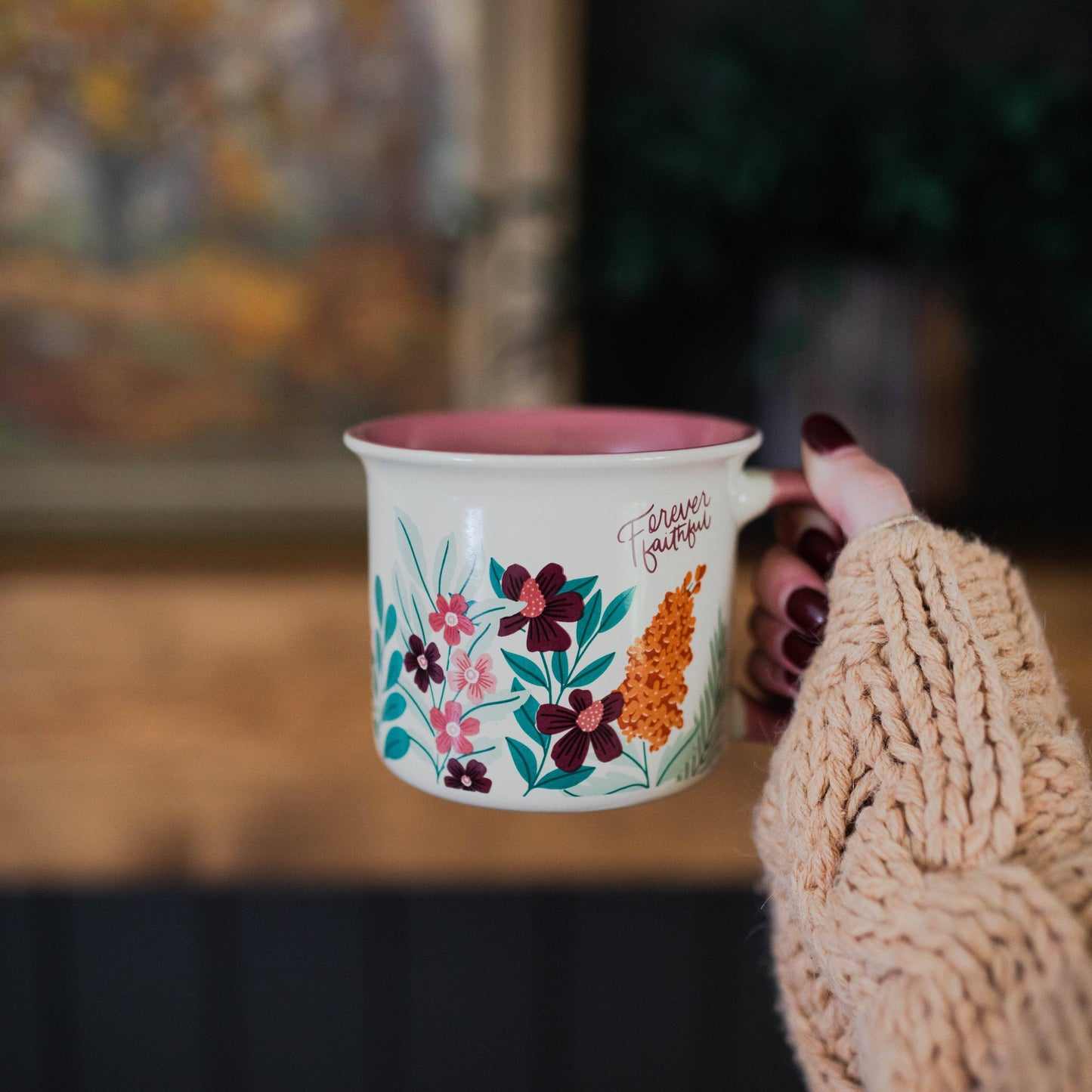 Forever Faithful Floral Mug