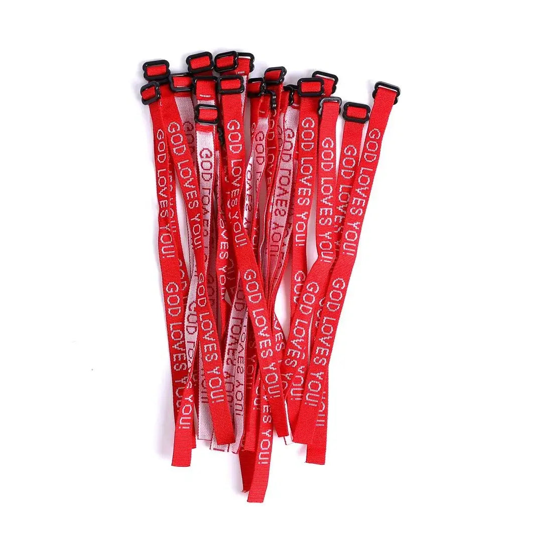 Bracelet Woven God Loves You Red