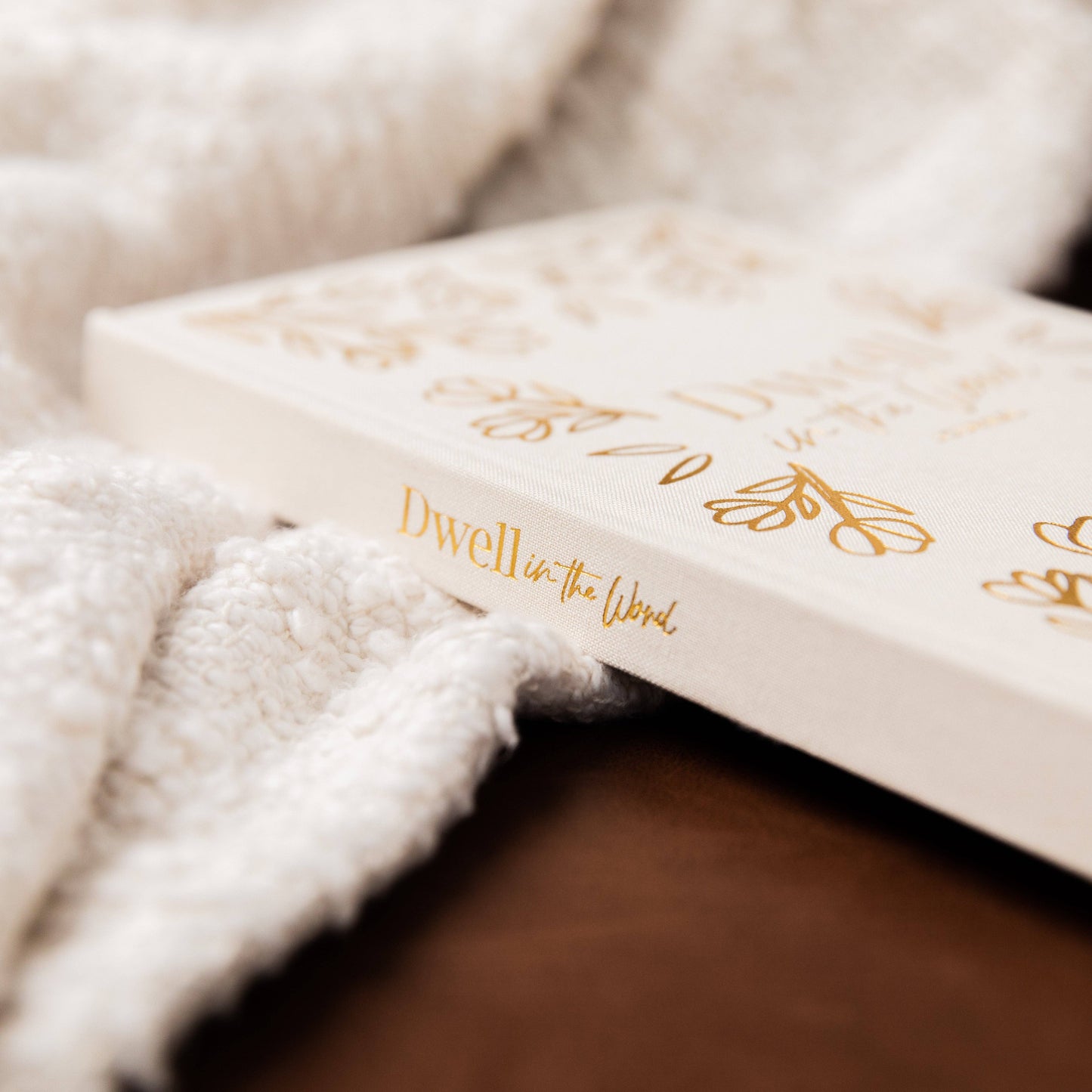 Dwell in the Word Journal | Linen Gold Foil Bound