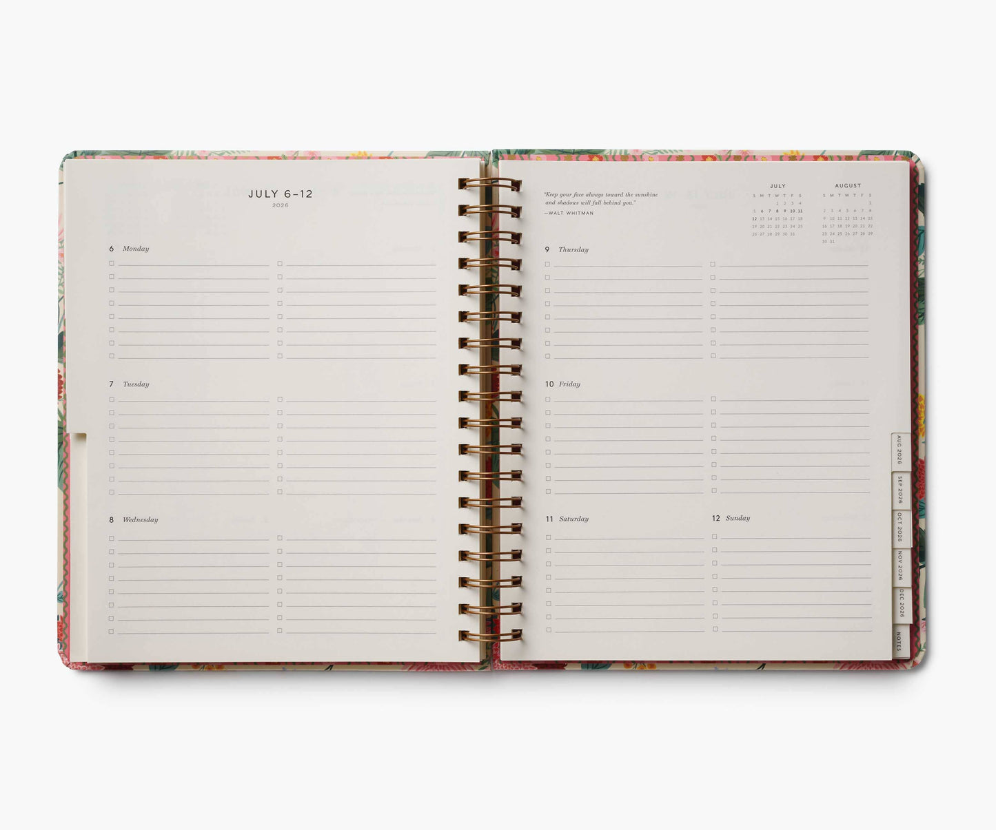 2026 Dahlia 17-Month Spiral Planner