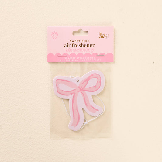 Sweet Ride Car Air Freshener-Bow Pink