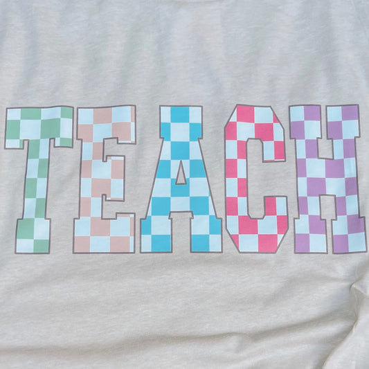 Simply Jess Designs | Checkered Teacher Shirt