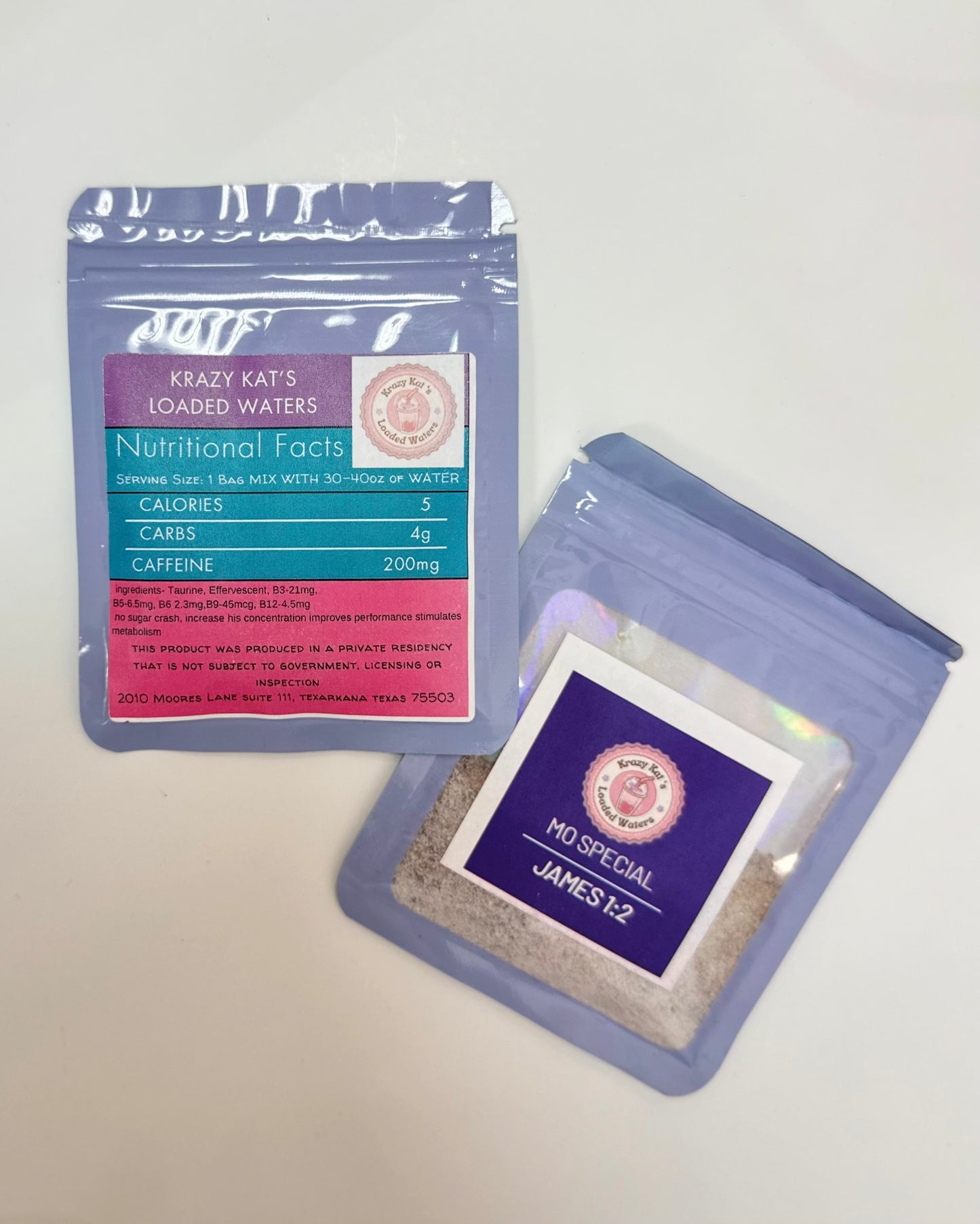 Caffeine Loaded Water Packets