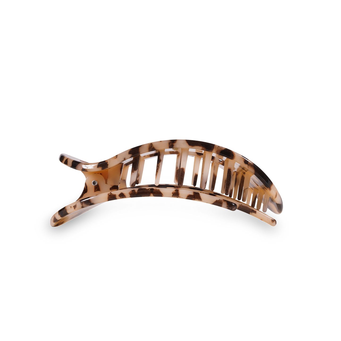 Round Medium Blonde Tortoise Flat Hair Clip