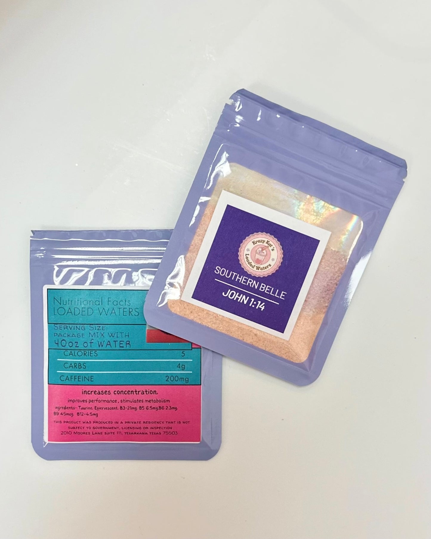 Caffeine Loaded Water Packets