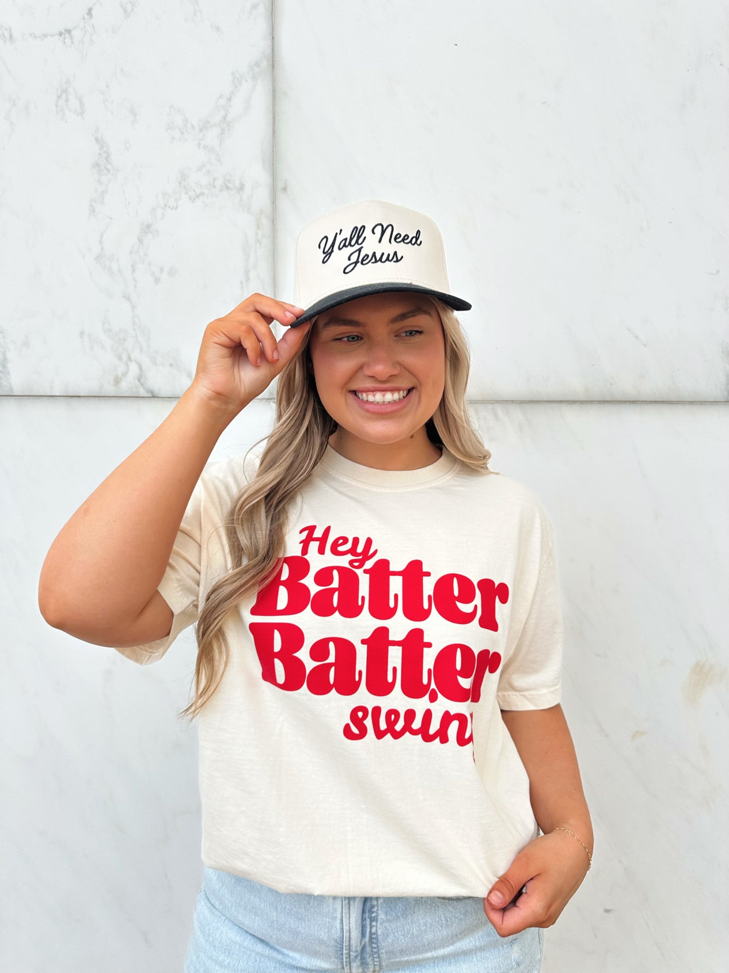 Hey, Batter Baseball Graphic T-shirt