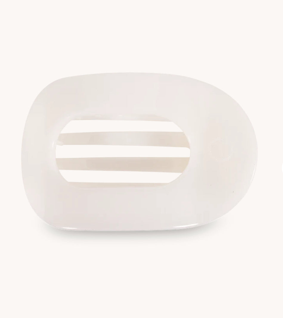 Round Flat Hair Clip | Small | Coconut White