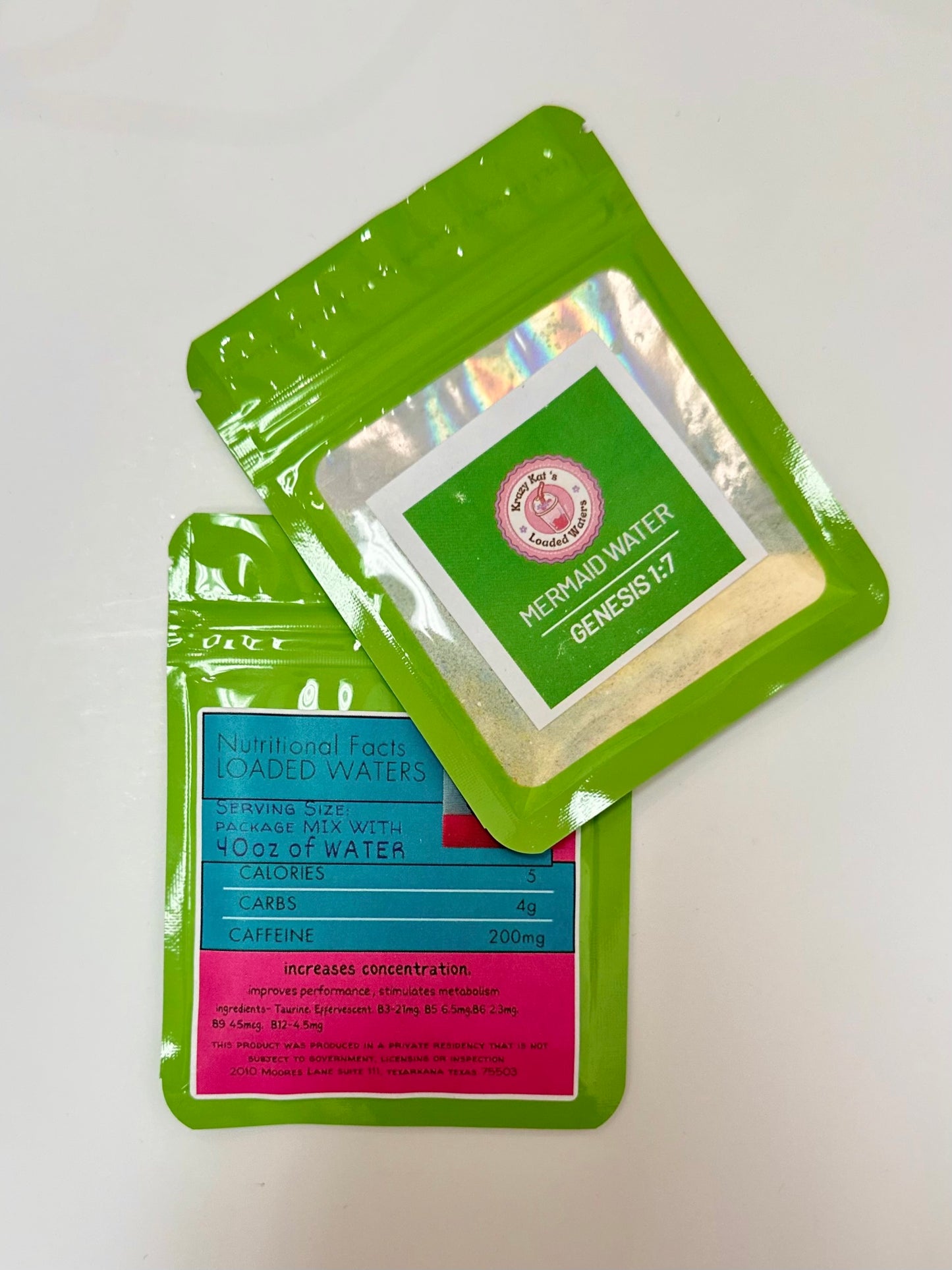 Caffeine Loaded Water Packets