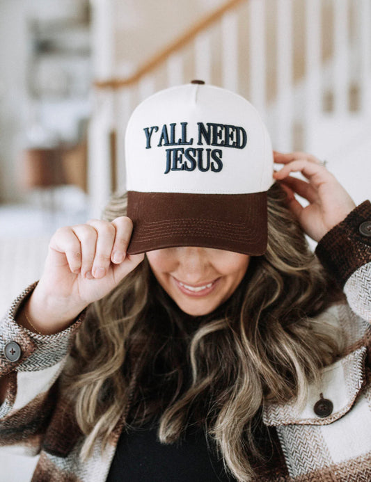 “Y’all need Jesus” Embroidered Hat