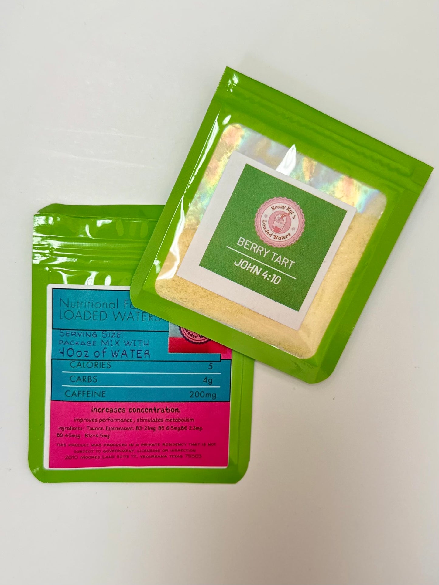 Caffeine Loaded Water Packets