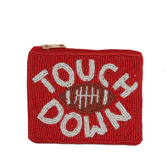 Beaded Touch Down Coin Purse