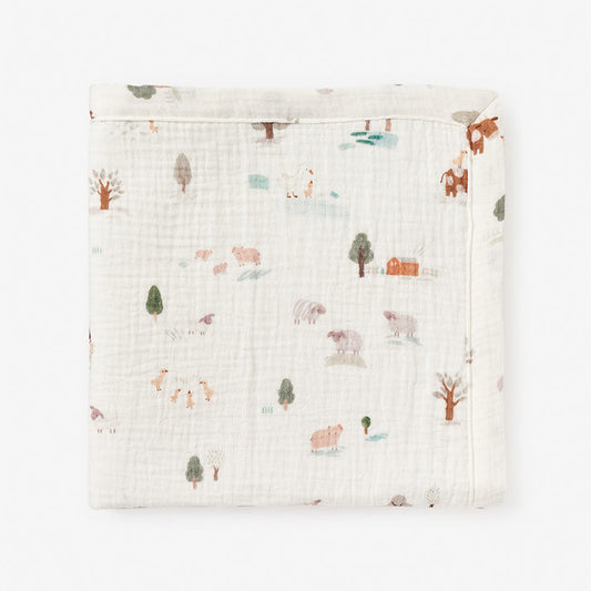 On the farm organic muslin blanket