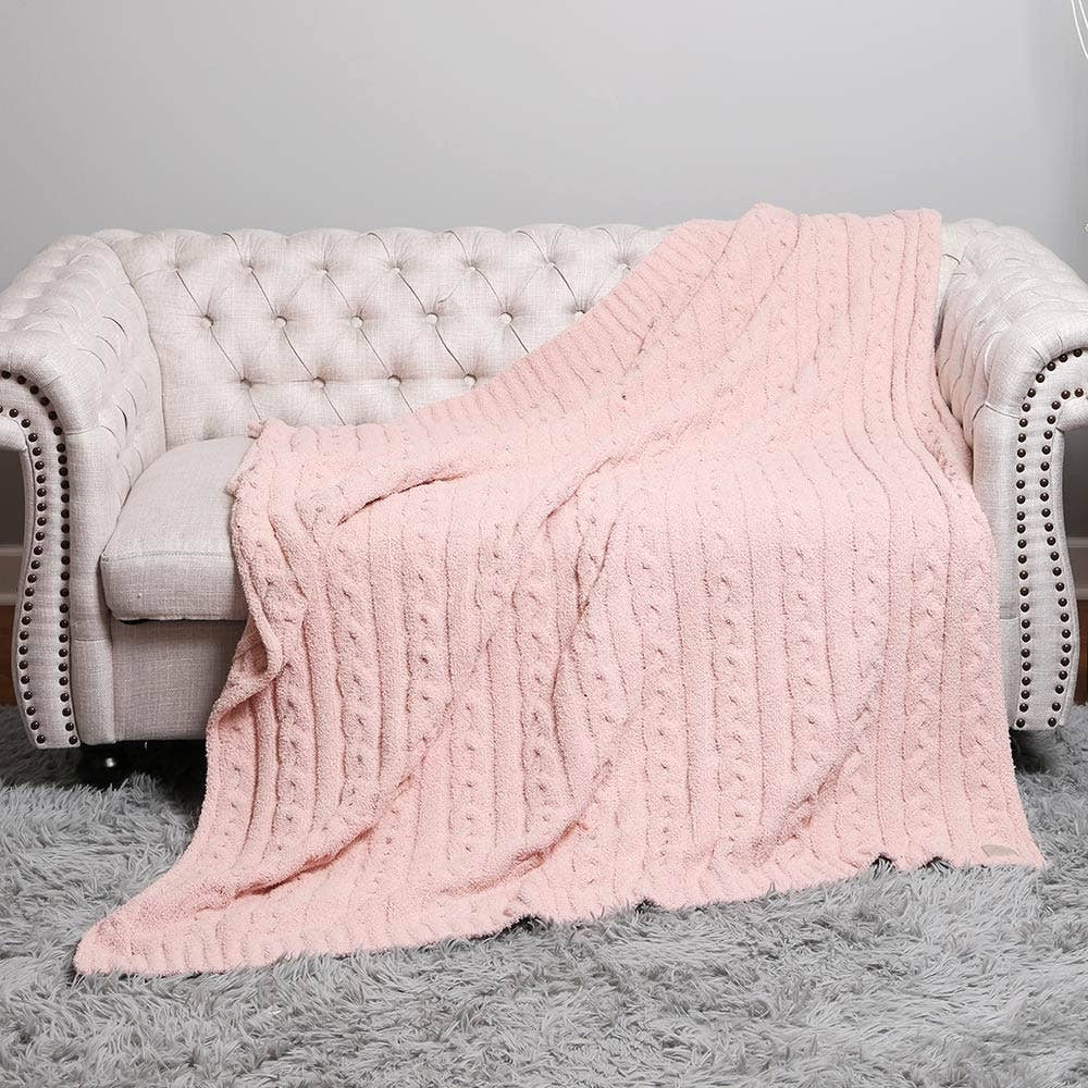 Solid Knit Throw Blanket