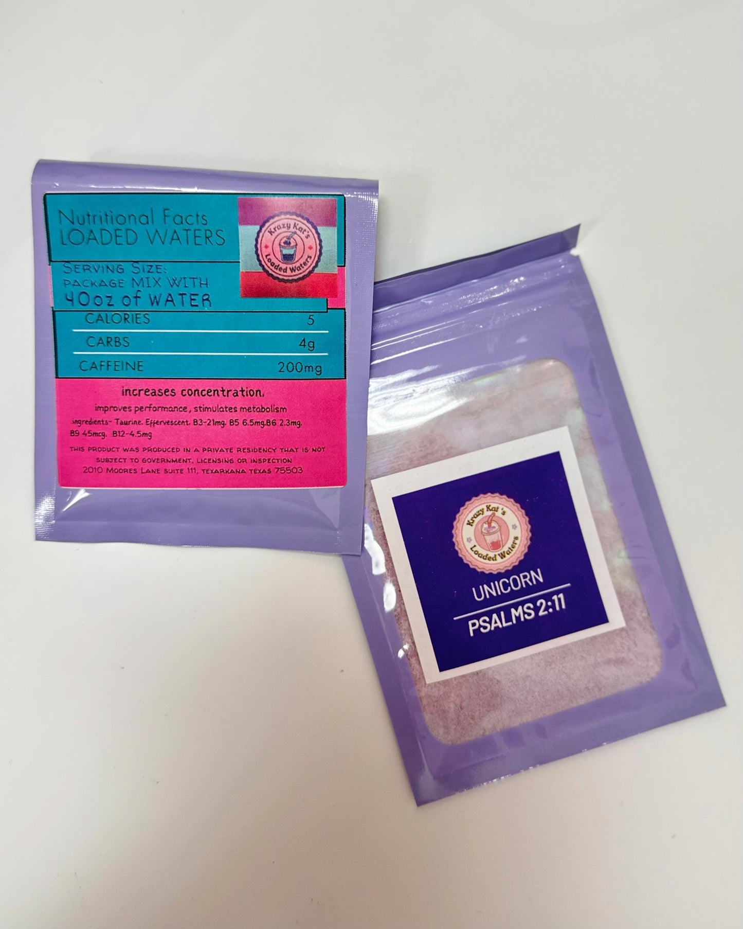 Caffeine Loaded Water Packets